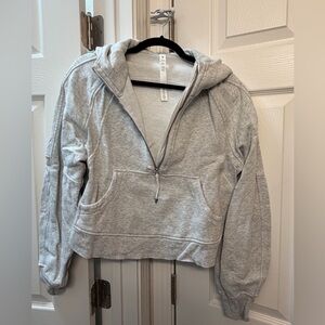 Lululemon heathered gray Scuba quarter zip sweater
